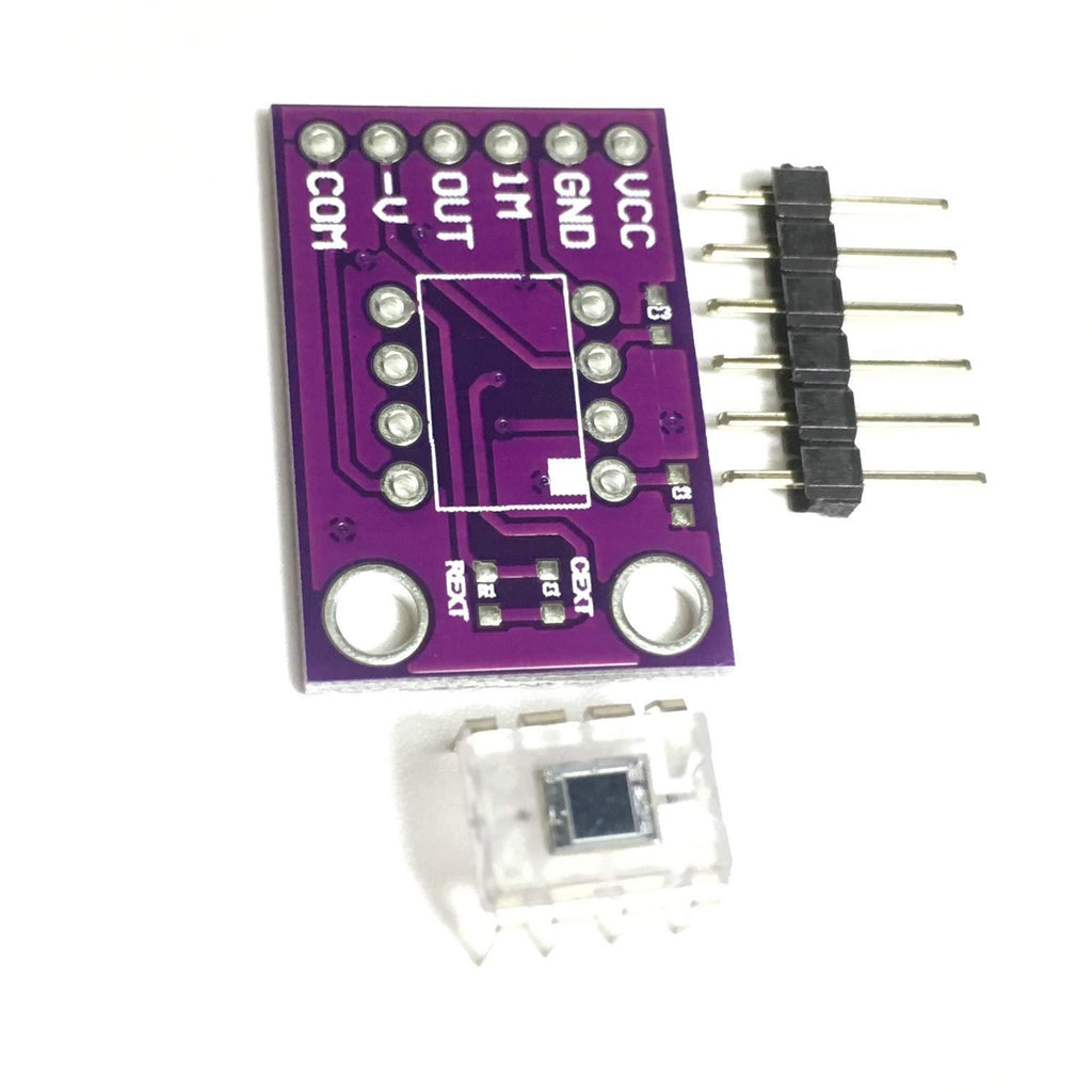 Taidacent OPT101 Monolithic Photodiode and Single-Supply Transimpedance Amplifier Analog Light Sensor Light Intensity Module