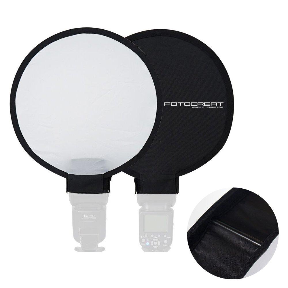 FOTOCREAT 12"(30cm) Portable Mini Small Little Round Photo Studio Shooting Tent Light Cube Diffuser SoftBox black&white