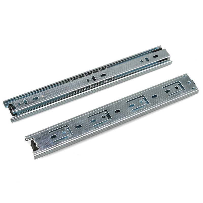 Drawer Slide 11 Inch Ball Bearing 3 Section Drawer Cabinet Slide, Side Mount 2pcs (Silver) 13 Inch Silver