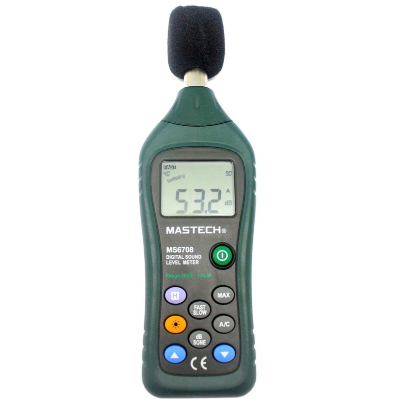 Professional Digital Sound Level Meter MS6708 anallog bar 30 to 130dB Backlight