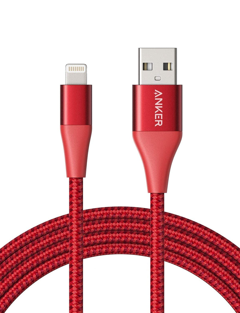 Anker Powerline+ II Lightning Cable (6ft), MFi Certified for Flawless Compatibility with iPhone X/8/8 Plus/7/7 Plus/6/6 Plus/5/5S and More(Red) Red