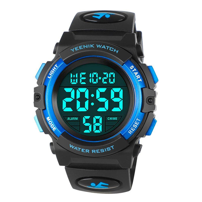 YEENIK Kids Waterproof Digital Watch， Sports LED Wristwatch with Alarm Electronic Stopwatch for Boys Girls and Children