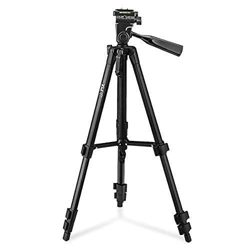 XPIX 54" Professional Adjustable Height Tripod Compact Travel Tripod for Canon, Nikon, Sony, Olympus DSLR Camera Video Cameras With Full 360-Degree Swivel Function