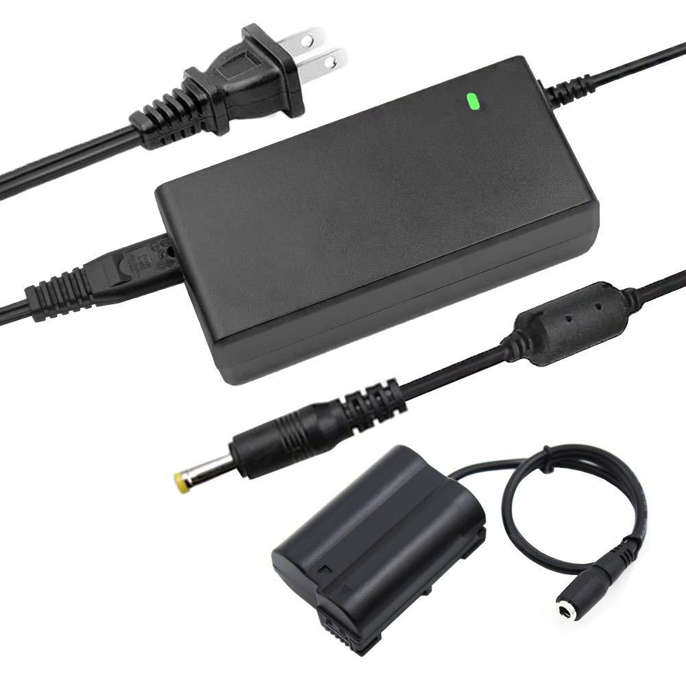 TKDY EP-5B DC Coupler EH-5 AC Power Adapter Supply Kit, Replacement for Nikon EN-EL15 Battery Charger D500 D600 D610 D750 D7000 D7100 D7200 D7500 D800 D800E D810 D800A 1V1 Z6 Z7 Cameras.