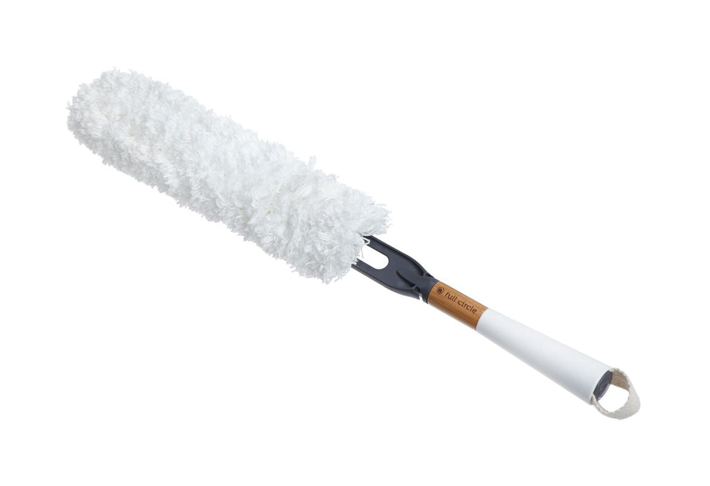 Full Circle - FC14603W Dust Whisperer Washable Microfiber Duster with Replaceable Head, White
