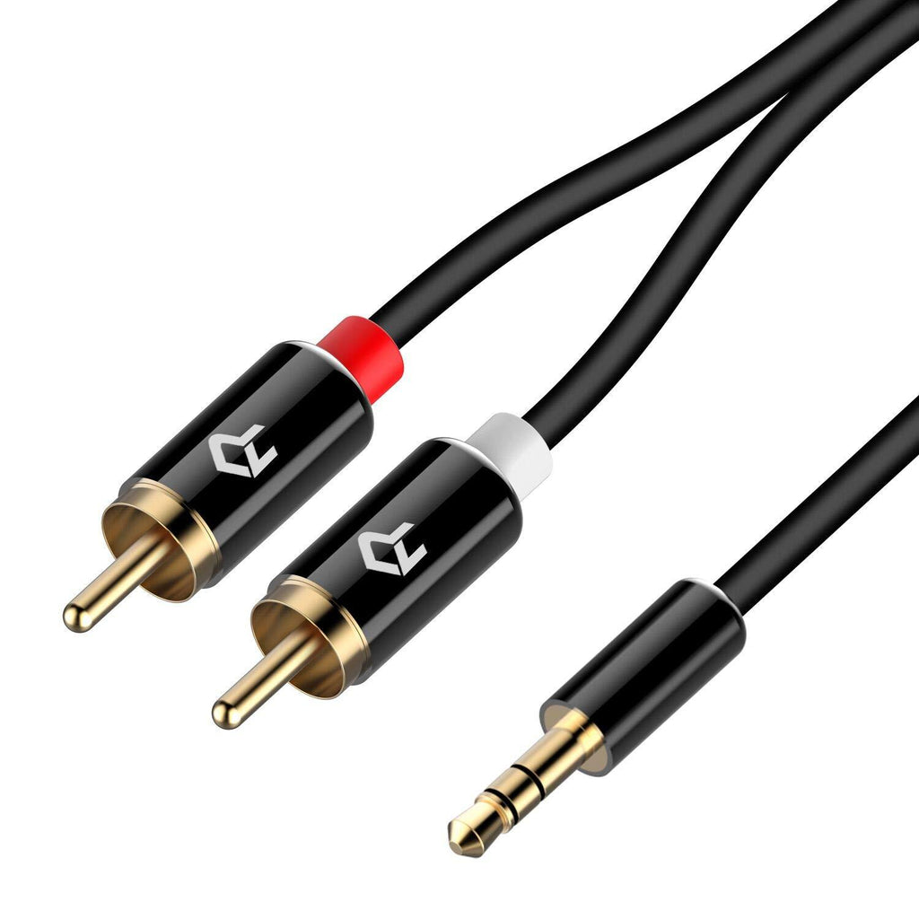 Rankie 3.5mm to 2-Male RCA Adapter Audio Stereo Cable, 6 Feet