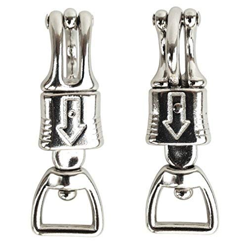 Set of 2 Nickel Quick Release Panic Snap W/ Square Swivel 1" X 4-1/2 " Industrial Grade