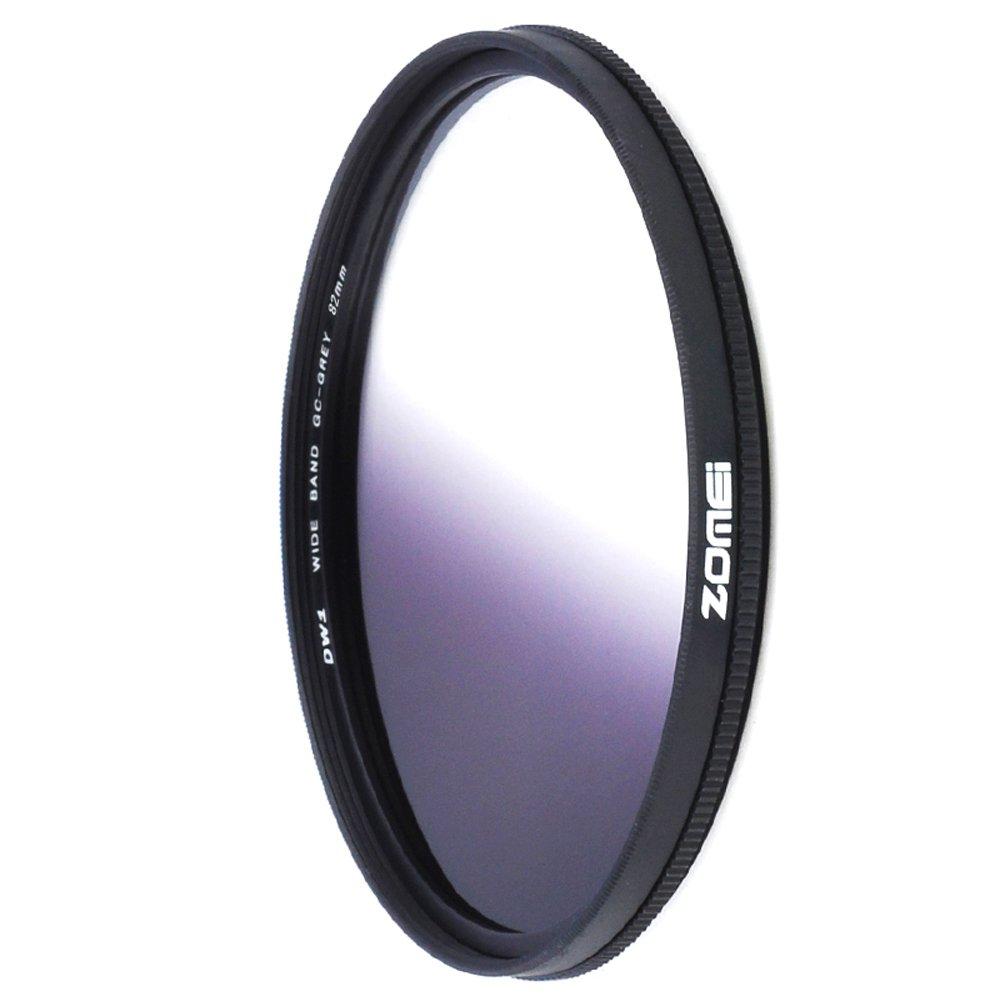ZOMEI 82mm Ultra Thin Gray GC Graduated Gray Gradual Neutral Density Lens Filter Slim Gray 82MM