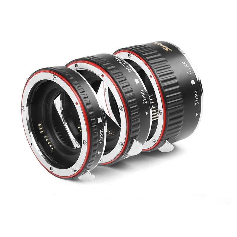 SHOOT AF Auto Focus Macro Extension Tube Set for Canon EOS EF EF-S Lens DSLR Cameras 1100D 700D 650D 600D 550D 500D 450D 400D 350D 300D 100D 70D Close-up(13mm 21mm 31mm)