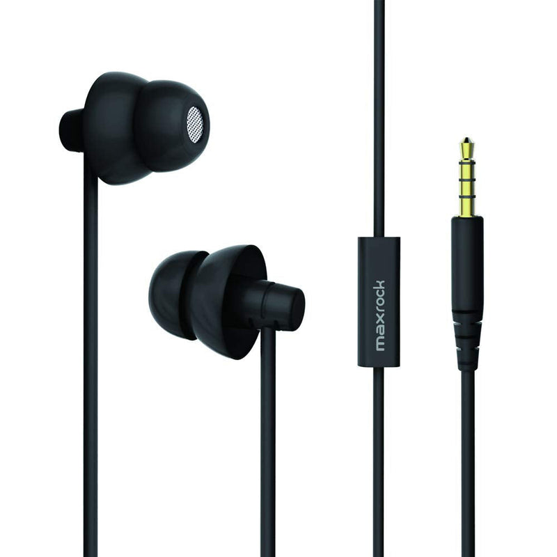 MAXROCK Sleep Earplugs - Noise Isolating Ear Plugs Sleep Earbuds Headphones with Unique Total Soft Silicone Perfect for Insomnia, Side Sleeper, Snoring, Air Travel, Meditation & Relaxation(Black) Black