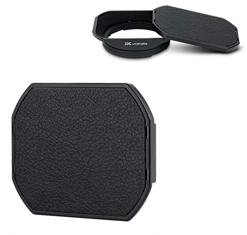 Deluxe Square Metal Lens Hood Replacement w/Cover Cap for Fujifilm Fujinon XF 16mm F2.8 R WR Lens on Camera X-T30 X-T20 X-T10 X-T4 X-T3 X-T2 X-T1 X-Pro3 X-Pro2 X-Pro1 X-E3 X-E2S X-T200 X-T100 X-A7