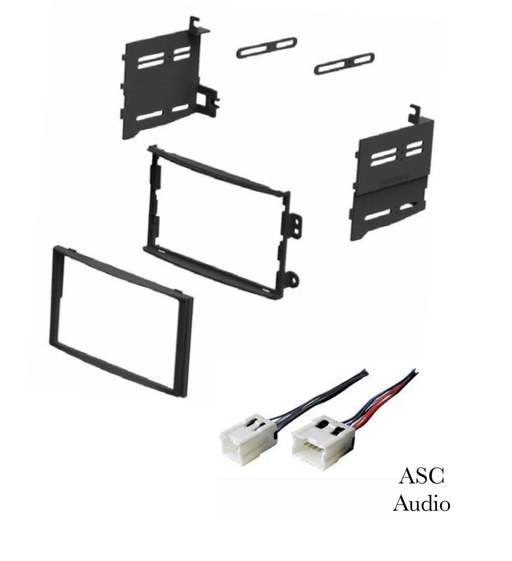 ASC Car Stereo Dash Install Kit and Wire Harness for Installing a Double Din Aftermarket Radio for 2003 2004 2005 Nissan 350z