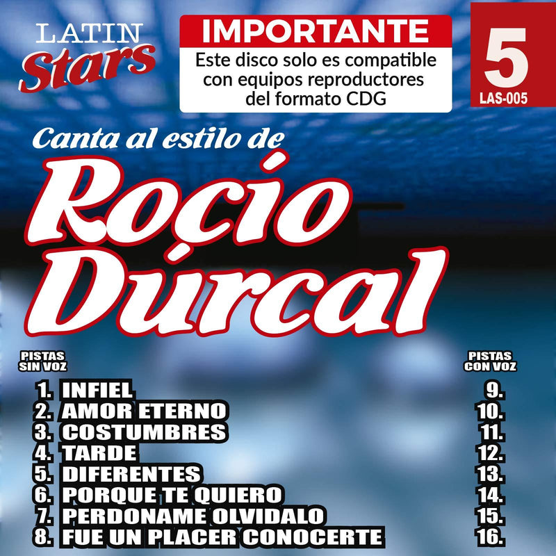 Karaoke Latin Stars 005 Rocío Durcal Vol. 1 - Importante: Este disco solo es compatible con reproductores del formato CDG