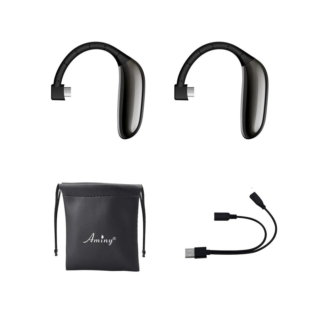 AMINY U-two Bluetooth Headset Battery, 2pcs U-two Battery+ Charge Cables+Pouch, AMINY U-two Headset Accessories