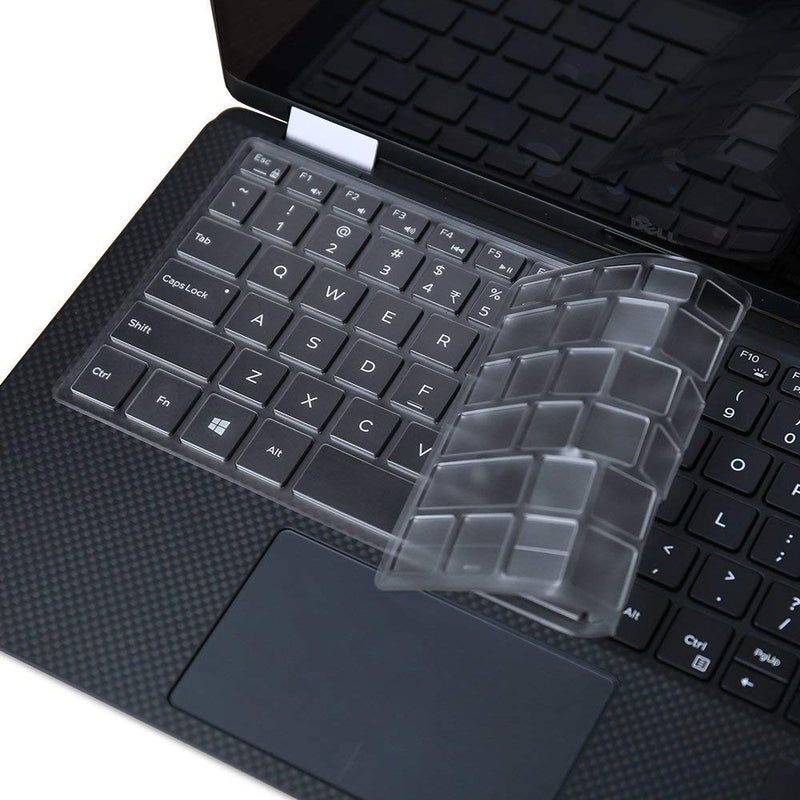 Ultra Thin Clear Keyboard Cover for 2019 Released Dell XPS 13 9380, Dell XPS 9370 and 9365 13-Inch 2 in 1 Ultrabook Computer(2018/2017),XPS 13.3 Standard Version 7390(Not for 13.4 2-in-1 Version 7390)