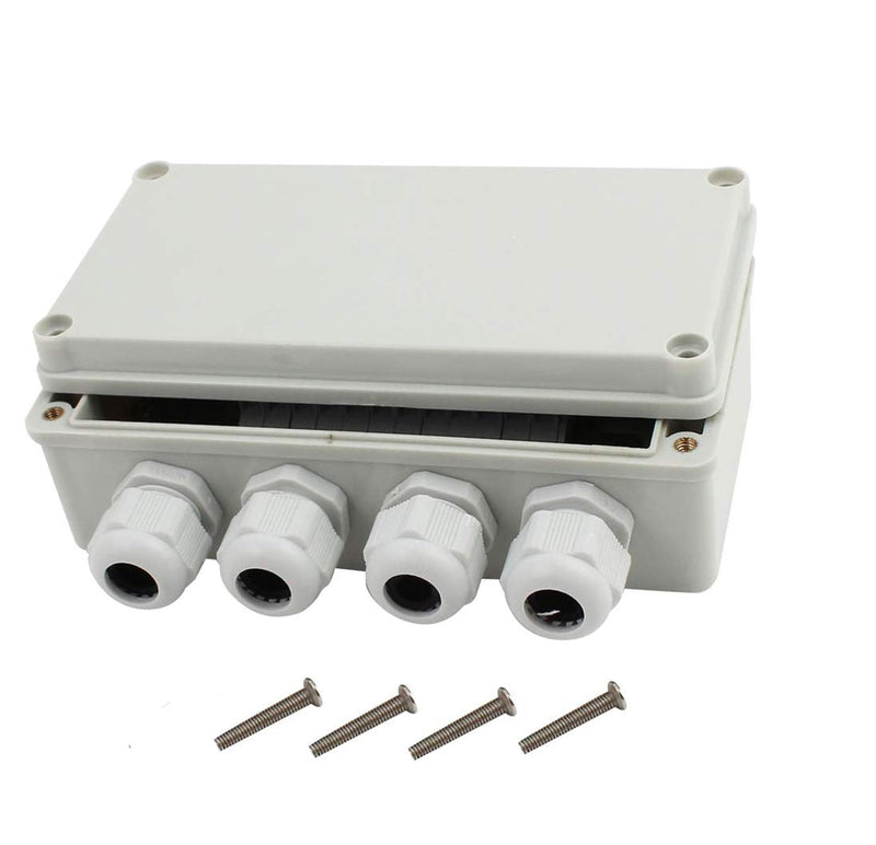 YXQ 3 In to 4 Out Electrical Junction Box Terminal Connector Gland 6.4 x 3.2 x 2.3 inch Plastic Grey Dustproof Electric IP65 Waterproof Project Enclosure Outdoor Case 3 In to 4 Out(6.4 x 3.2 x 2.3 inch)