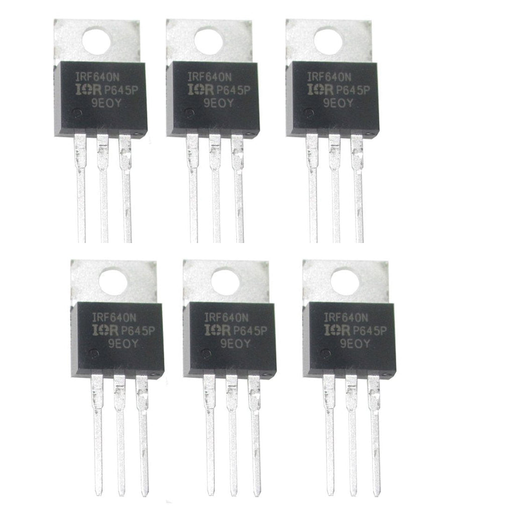 IRF640N Power MOSFET TO-220 Package 200V 18A N Channel 6 Pieces