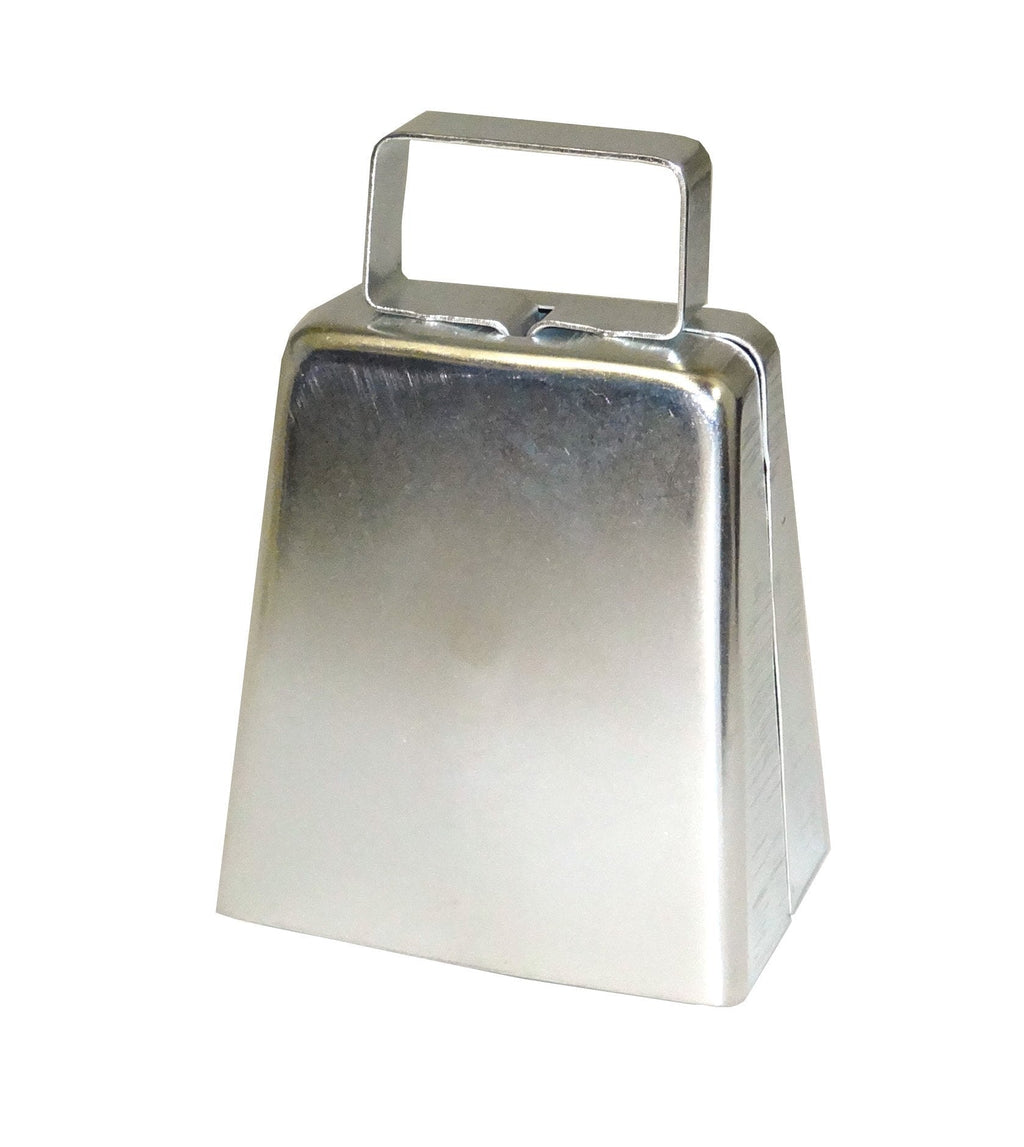 ACI PARTY AND SPIRIT ACCESSORIES 236940 METALLIC SILVER 3" COWBELL Metal Cowbell, Metallic Silver