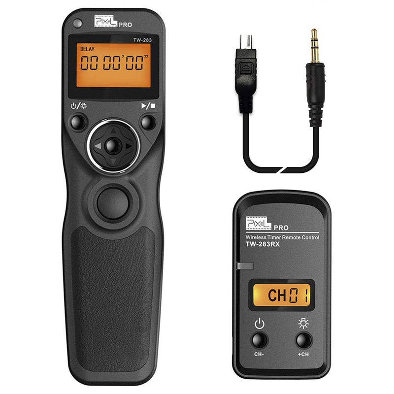 Pixel TW-283 DC2 Wireless Shutter Remote Release Control Intervalometer FSK 2.4GHz Compatible for Nikon Digital SLR Cameras D5000 D5100 D5200 D5300 D5500 D90 D7000 D7100 D7200 TW-283 DC2 for Nikon