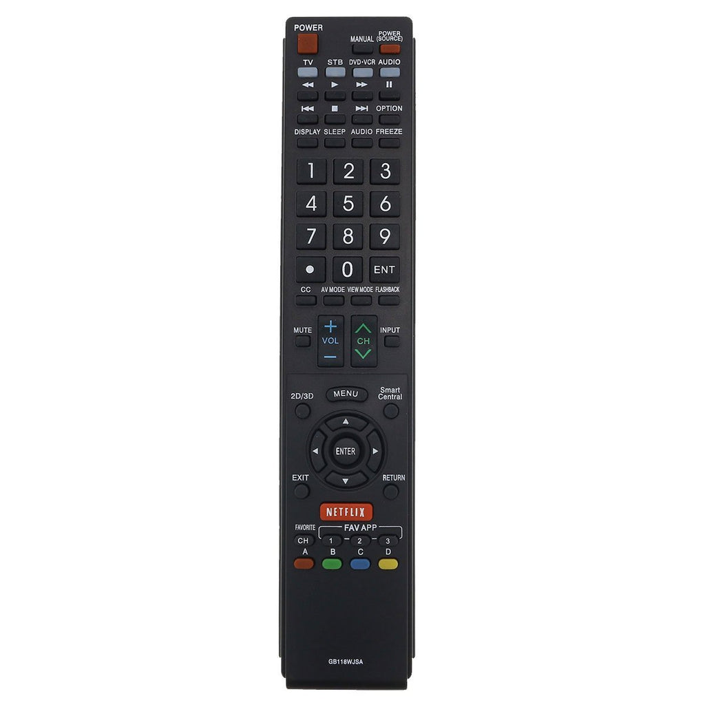 Aurabeam GB118WJSA Replacement TV Remote Control for Sharp Television (RRMCGB118WJSA)