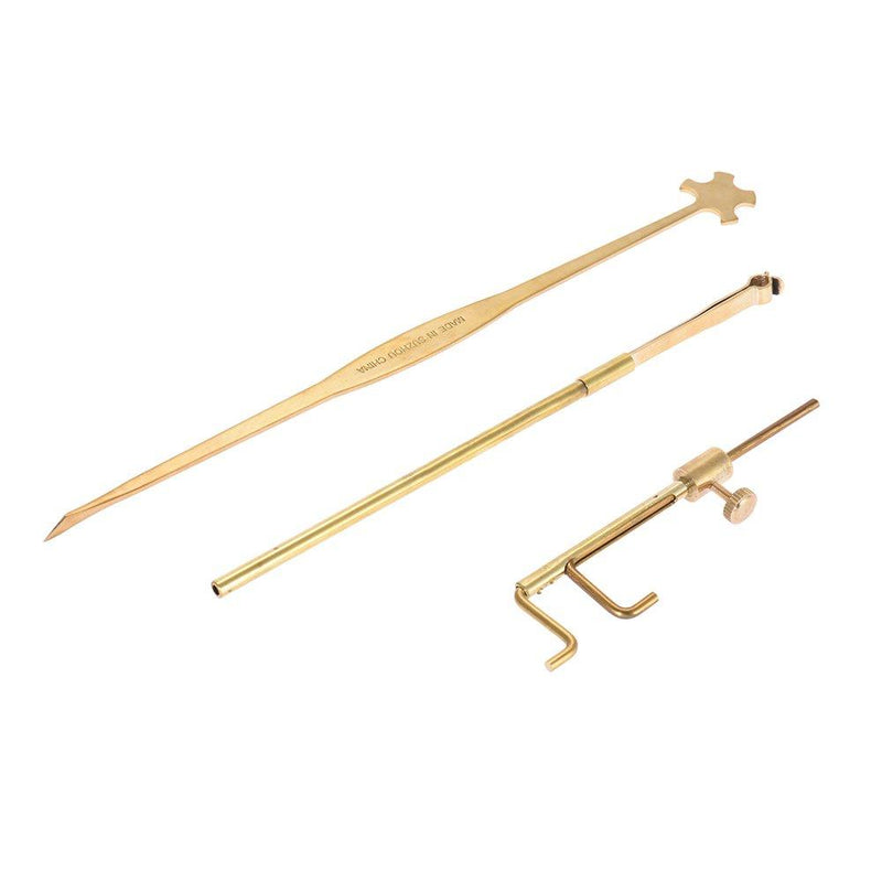 ammoon Violin Luthier Tools Kit Set Sound Post Gauge Measurer & Retriever Clip & Setter Brass