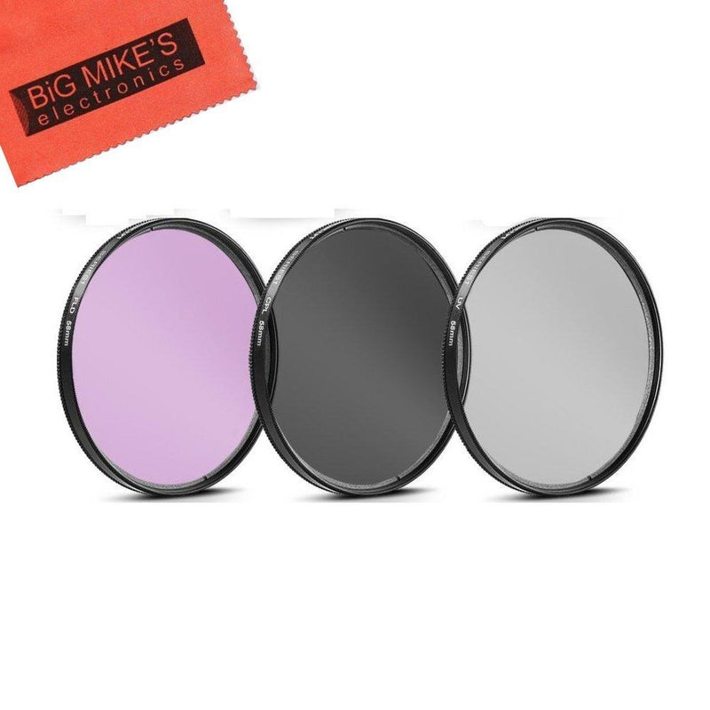 58mm Multi-Coated 3 Piece Filter Kit (UV-CPL-FLD) for Fujifilm X-T2, X-T3, X-T10, X-T20 Mirrorless Digital Camera with 18-55mm F2.8-4.0 R LM OIS Lens