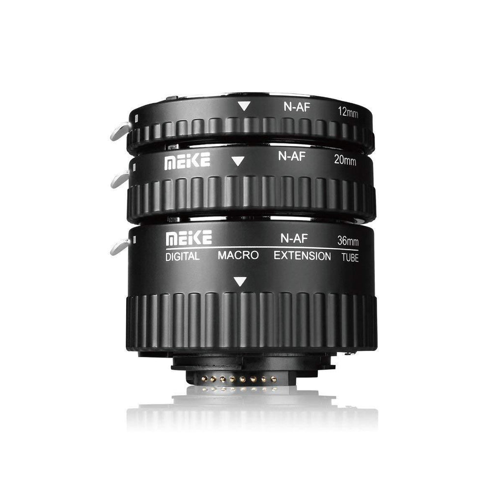MEIKE MK-N-AF1-B Auto Focus Macro Extension Tube Set for Nikon DSLR Camera 10MM 20MM 36MM D80 D90 D300 D300SD800 D3100 D3200 D3400 D5000 D51000 D5200 D7000 D7100 etc (Bayonet and Body All Plastic