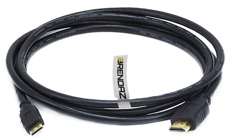 [AUSTRALIA] - BRENDAZ Standard Mini HDMI to HDMI Cable 10-feet for Canon EOS 5D Mark II, Mark III and EOS Rebel T7i 60D T6i T6 T6s T5 T5i DSLR Camera. (10-Feet) 