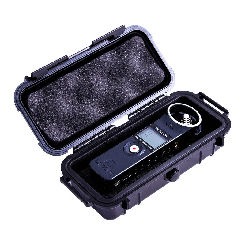 Casematix Rugged Waterproof Case Compatible with Zoom h1n Handy Recorder in Impact Resistant Outer Shell and Internal Padded Foam