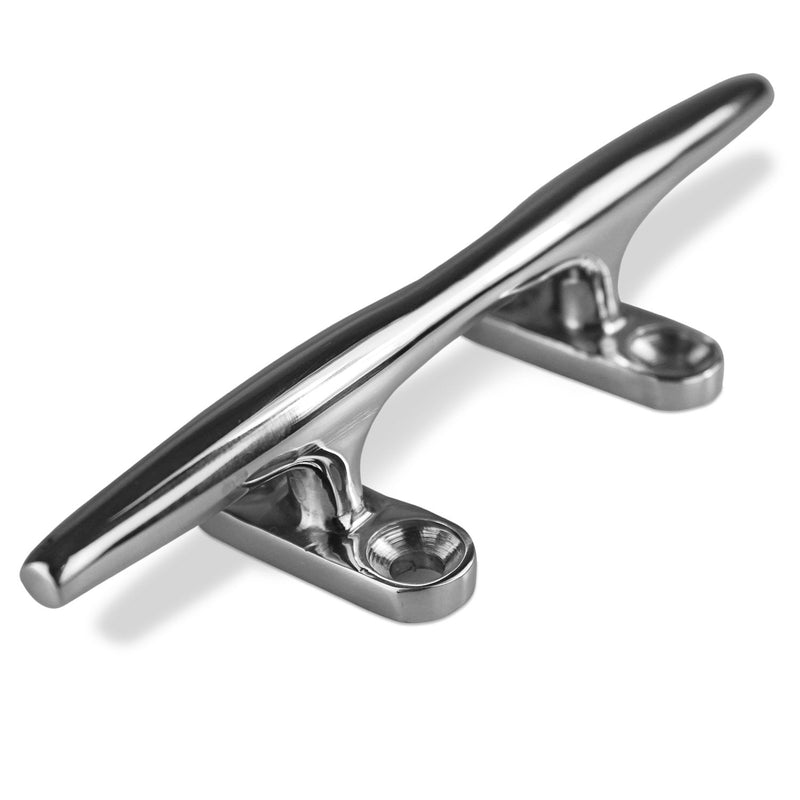 6” Polished Deck Cleat Heavy Duty 316 Marine Grade Stainless Steel