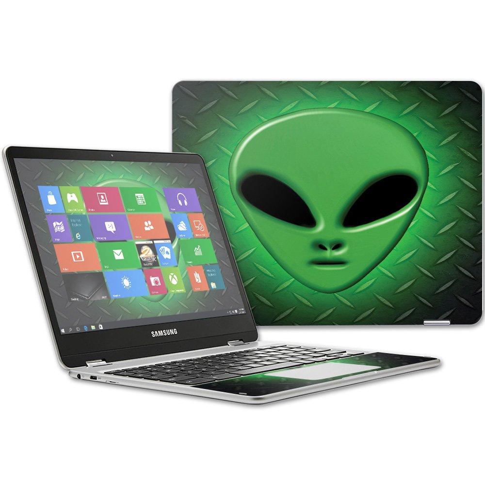 MightySkins Skin Compatible with Samsung Chromebook Plus 12.3"(2017 - Alien Invasion | Protective, Durable, and Unique Vinyl wrap Cover | Easy to Apply, Remove, and Change Styles | Made in The USA