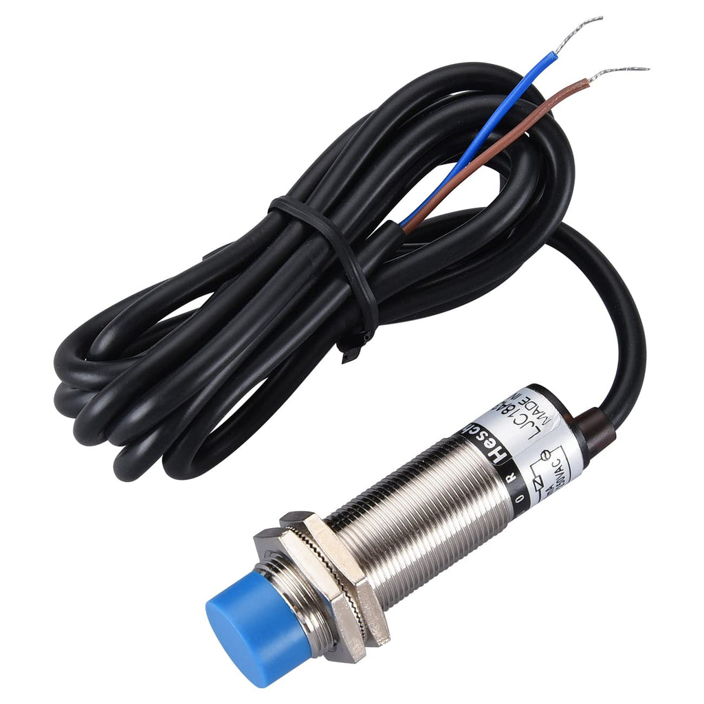 Heschen M18 Capacitive Proximity Sensor Switch Non-Shield Type LJC18A3-B-J/EZ Detection 10mm 90-250VAC 400mA Normally Open(NO) 2 Wires