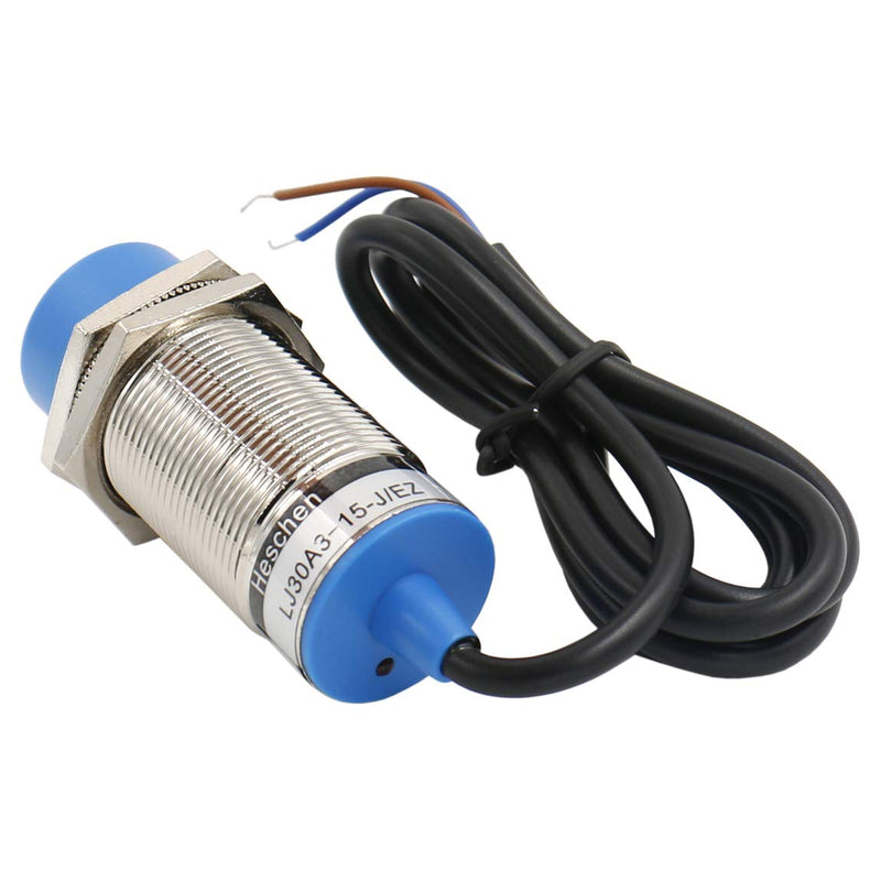 Heschen M30 Inductive Proximity Sensor Switch Non-Shield Type LJ30A3-15-J/EZ Detector 15mm 90-250VAC 400mA Normally Open(NO) 2 Wire