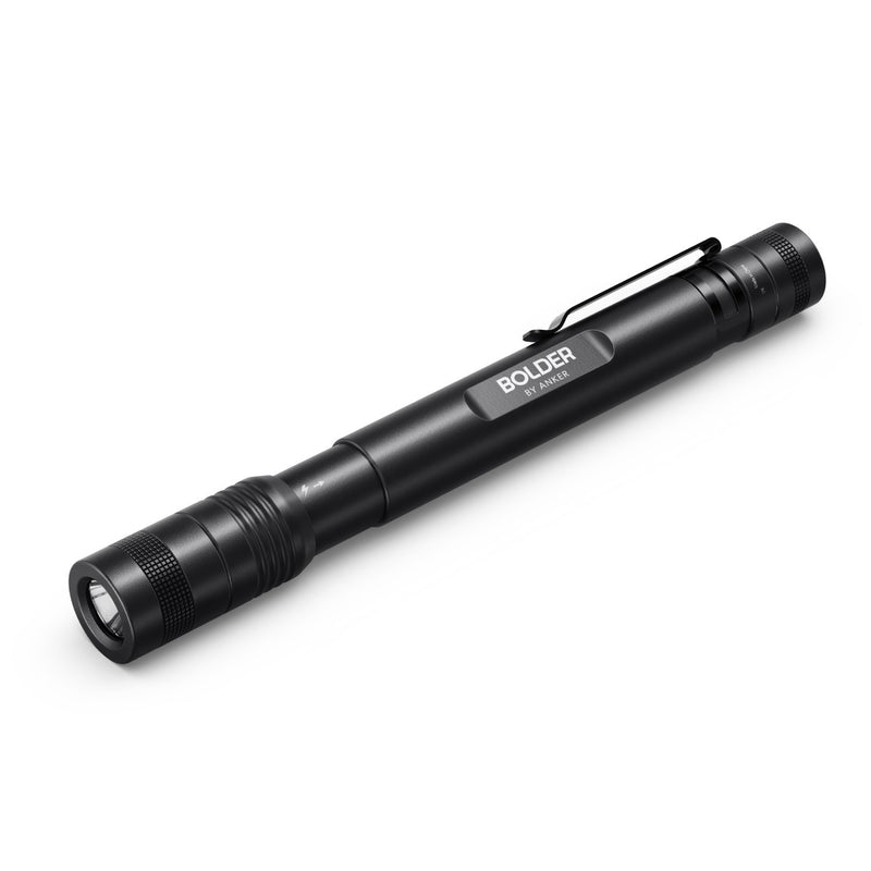 Anker Rechargeable Bolder P2 LED Pen Flashlight, 120 Lumens, IPX5 Water-Resistant, 900mAh NiMH Battery ×2 Included, 2 Modes (High Beam, Low Beam)