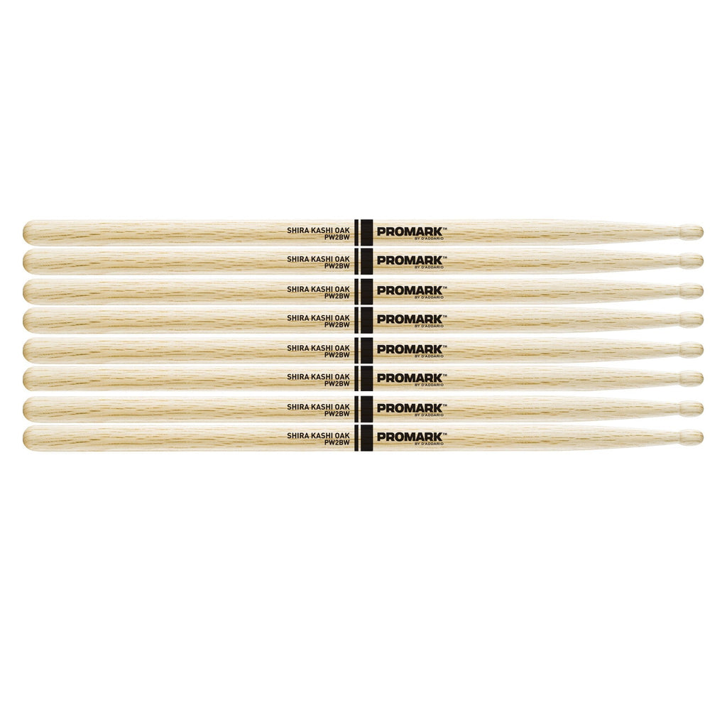 ProMark Shira Kashi Oak Classic 2B 4-Pack, Four Pairs (PW2BW-4P) Shira Kashi Oak 2B