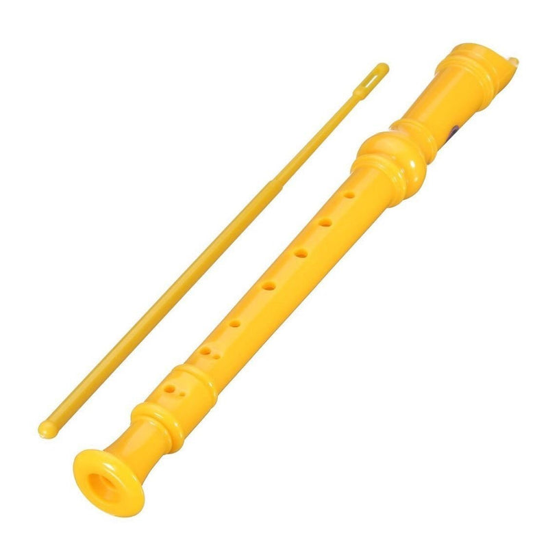 Ultraguards Soprano Descant Recorder 8-Hole With Cleaning Rod + Case Bag Music Instrument (Yellow) Yellow