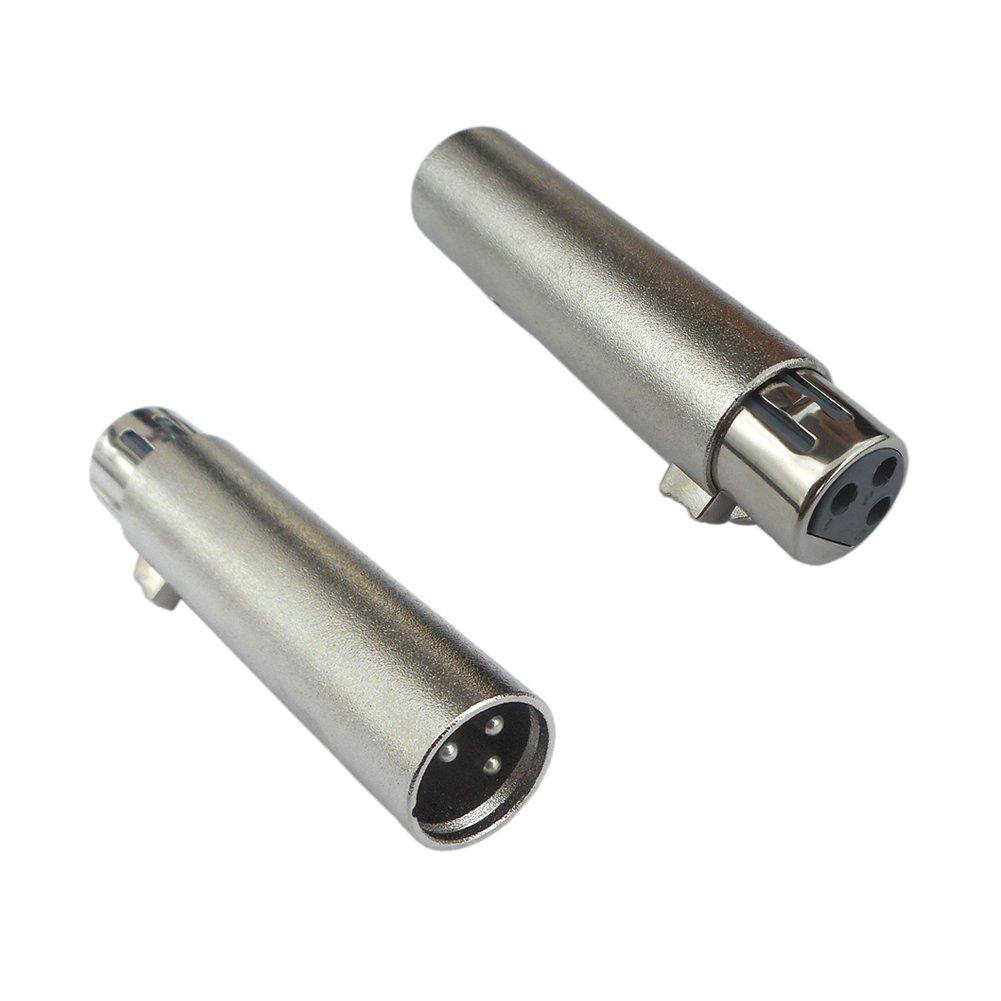 [AUSTRALIA] - Eightnoo XLR Male to XLR Female,XLR 3 Pole Male to Female Cable Adapter Gender Changer Coupler-2 Pack Xlrm-xlrf 