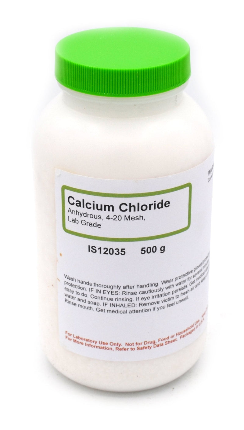 4-20 Mesh Laboratory-Grade Anhydrous Calcium Chloride, 500g - The Curated Chemical Collection