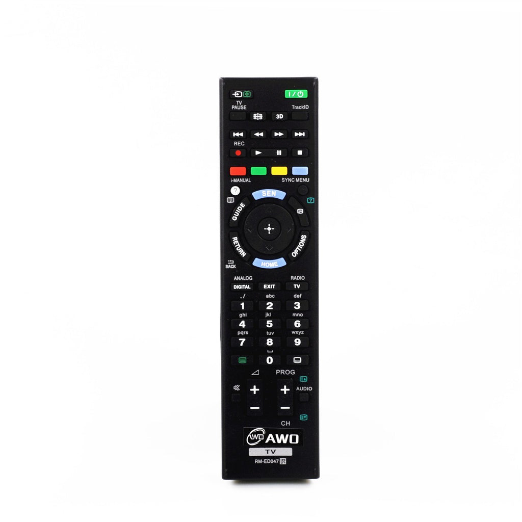 AWO RM-ED047 Replacement Remote Control for Sony Bravia Smart TV HDTV KDL-22EX553 KDL-26EX553 KDL-32EX653 KDL-40EX650 KDL-40EX653 KDL-40EX655 KDL-46EX650 KDL-46EX653 KDL-46EX655