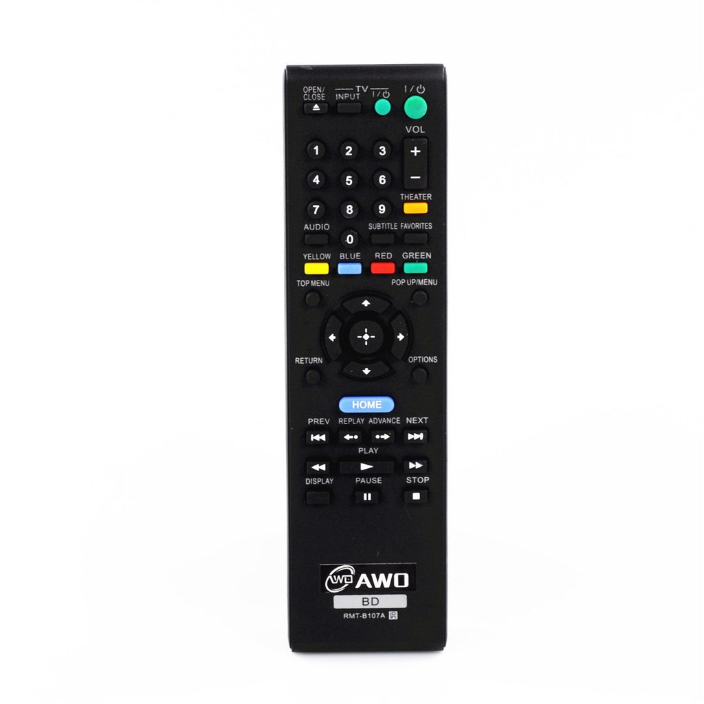 AWO RMT-B107A RMT-B105A Replacement Remote Control for Sony Blu-Ray DVD Player BDP-S570 BDPS570 BDP-S370 BDPS370 RMT-B107A BDP-BX57 BDP-BX37 BDP-S270 BDPS270 BDP-S470 BDPS470;