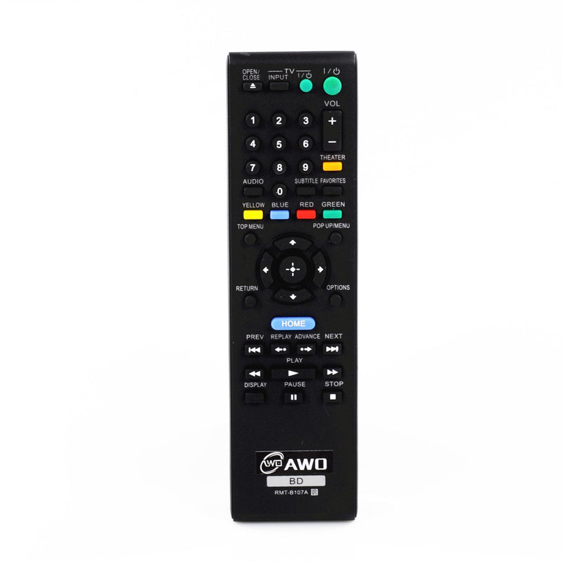 AWO RMT-B107A RMT-B105A Replacement Remote Control for Sony Blu-Ray DVD Player BDP-S570 BDPS570 BDP-S370 BDPS370 RMT-B107A BDP-BX57 BDP-BX37 BDP-S270 BDPS270 BDP-S470 BDPS470;