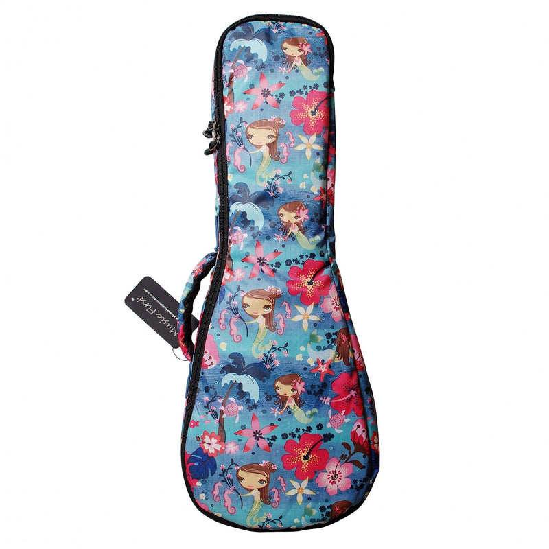 MUSIC FIRST Ocean Blue “Little Mermaid”, Ukulele Bag Ukulele Case Ukulele Cover, New Arrial, Original Design, Best Gift! (21 inch Soprano, Ocean Blue) 21 inch Soprano