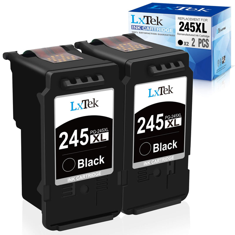 LxTek Remanufactured Ink Cartridge Replacement for Canon PG-245 PG-245XL 245XL 245 XL PG-243 to use with Pixma MX492 TR4520 TS3120 MG2420 MG2522 MX490 MG2920 MG2922 MG2520 IP2820 (2 Pack, Black)