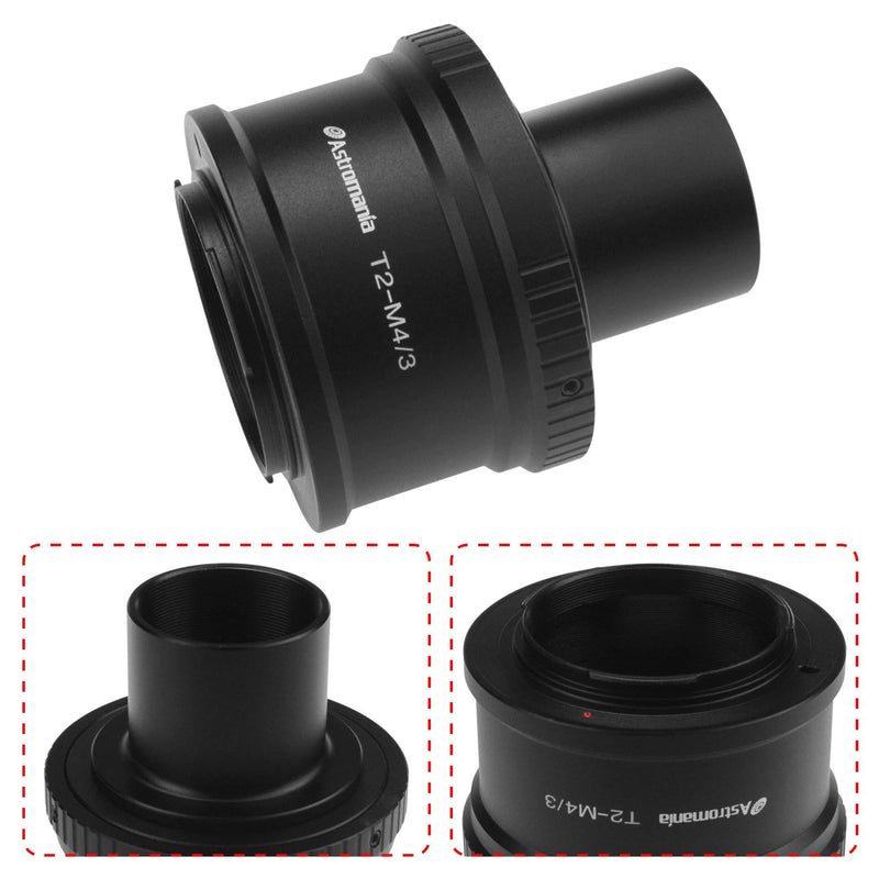 Astromania T T2 Mount and M42 to 1.25" Telescope Adapter (T-Mount) for Olympus Panasonic M4 / 3 Cameras - Compatible with Olympus EP1, EP2, EPL1, Panasonic DMC-G1, DMC-GH1, DMC-GF1 Camera Bodies Ring Set for Olympus M4/3