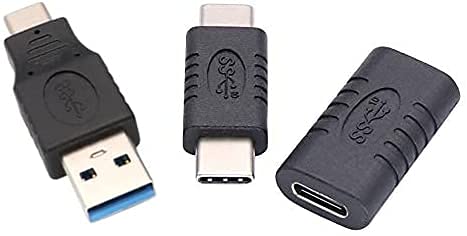 QiCheng&LYS USB-C 3.1 Male to Male,USB-C 3.1 Female to Female,USB-C Male to Type A USB 2.0 Male Adapter for for Smartphones,Tablets and Other Type-C Devices Adapters 3PCS