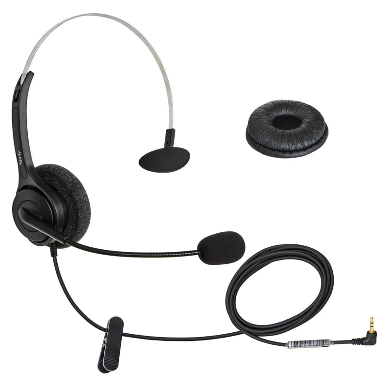 2.5 mm Jack Phone Headset On Ear Headphones Hands Free for Cordless Landline Telephones