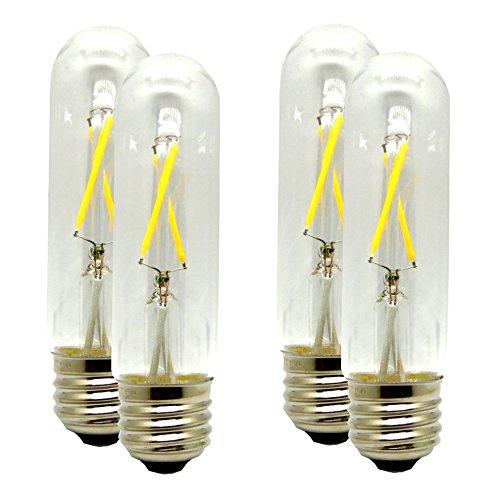 Mansa Lighting, T10/T30 LED Bulb (Tube Shape), 4 Pack, 200 Lumens, 2 Watts, Warm White (2700K), Dimmable, 25W Equivalent 2700K (4 Pack)