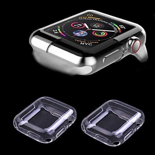 Wolait Compatible with Apple Watch Case, Clear Soft TPU Case with Built-in Screen Protector for 42mm Series 3 Series 2 Series 1[2pack] -42mm Clear 42 mm