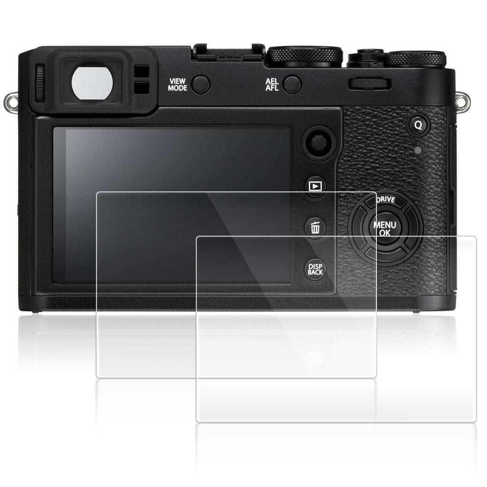 AFUNTA Screen Protectors Compatible X100F X-E2S X100T X-E2 X-100F X-100T, 2 Pack Anti-Scratch Tempered Glass Protective Films for DSLR Digital Camera