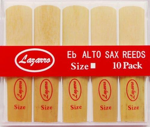 Lazarro AR-L-2.5 Alto Saxophone Sax Reeds Size 2.5, Strength 2 1/2, Box of 10 - All Sizes Available